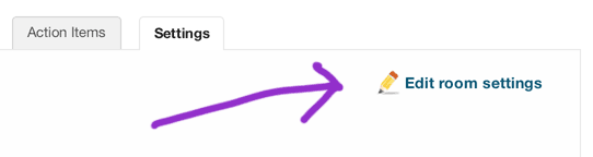 The Edit Room Settings button is on the Settings tab