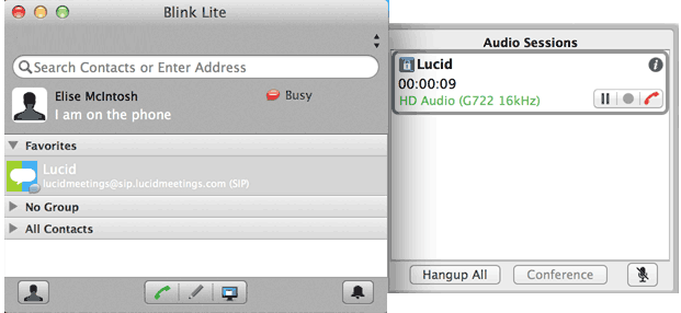 A sample SIP client