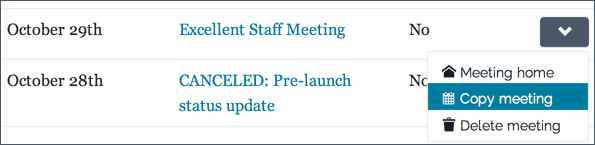 Copy a meeting