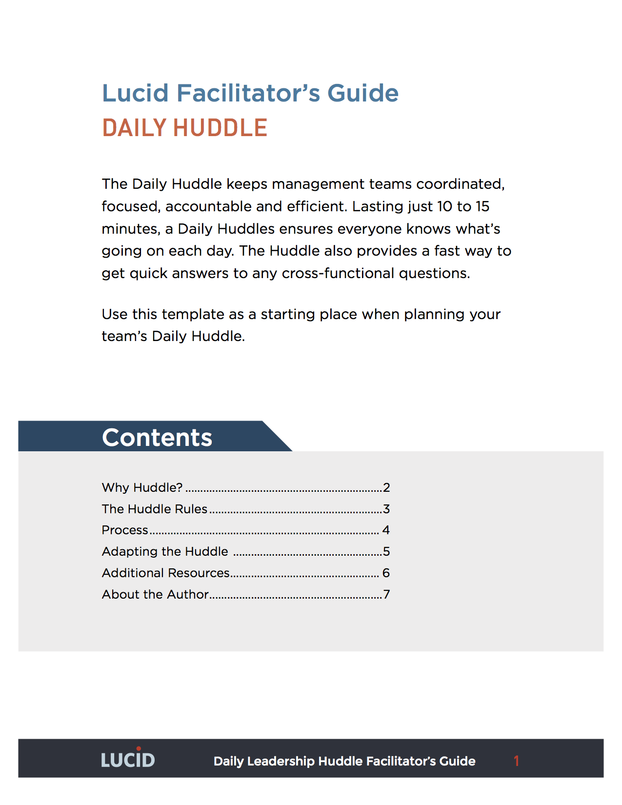 Daily Leadership Huddle Lucid Meetings