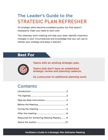 strategy planning meeting agenda